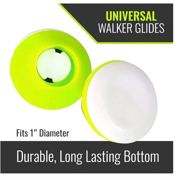 Walker Rollator Coasters Pads by HealthSmart fits 1” leg,  bright color. NIP - Picture 4 of 6